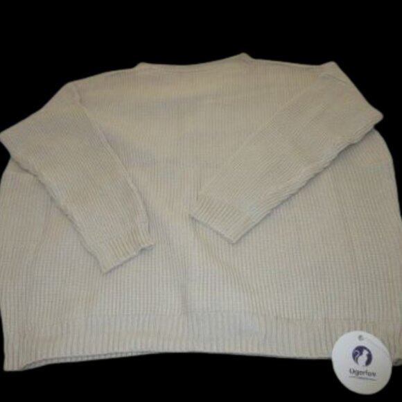 URGELOV Women's Sweaters Pullover Sleeve Mock Neck Jumper Size S/M Beije - Picture 2 of 4